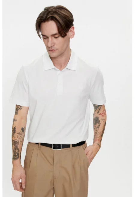 Мъжка тениска -  303667870 - Памук - Бяла - Бял