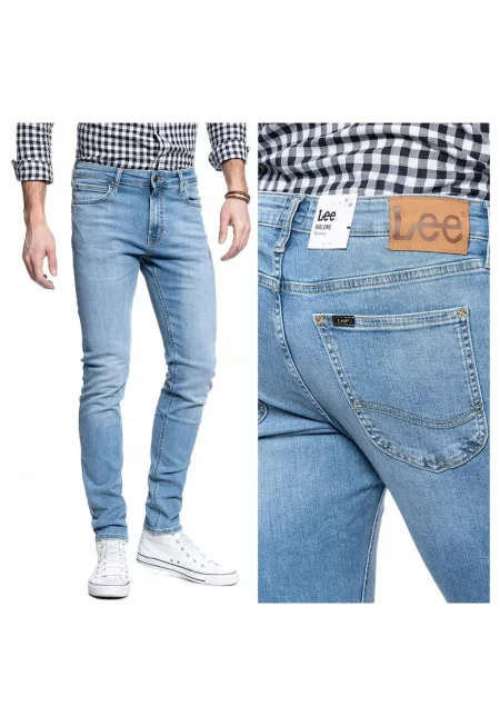 Мъжки дънки -  Malone - Памучни - Дълги - Мъжки - Slim fit - W34-L32 US - Сини