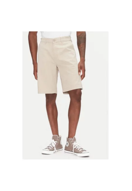 Мъжки къси панталони  112349200 - памук - бежов - Бежов