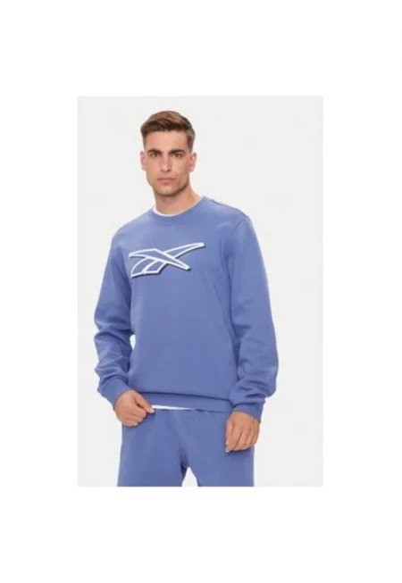 Мъжки суитшърт -  304553066 - Памук/Рециклиран полиестер - Син - Син