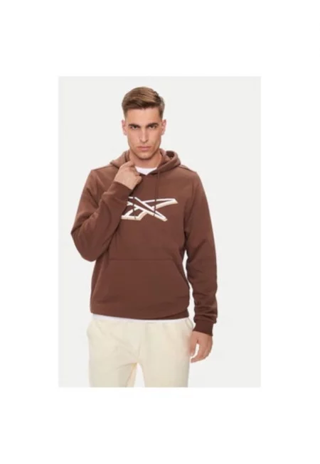 Мъжки суитшърт -  304553097 - Памук/Рециклиран полиестер - Кафяв - Кафяв