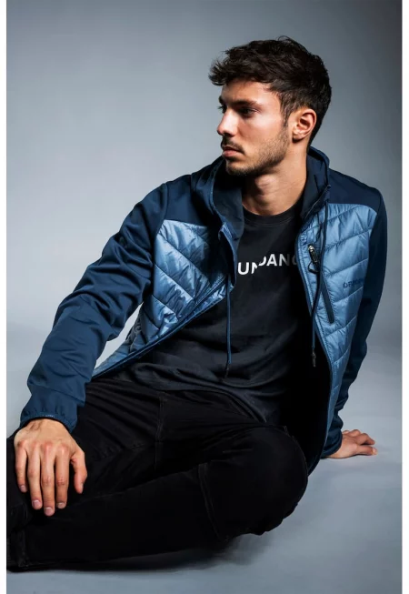 Непромокаемо зимно трекинг яке Vermont с качулка - Прашно синьо/Тъмносин