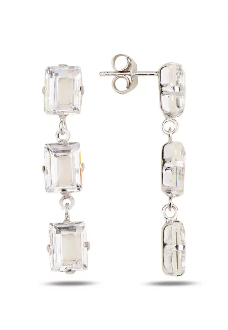 Обеци от стерлингово сребро с кристали Swarovski
