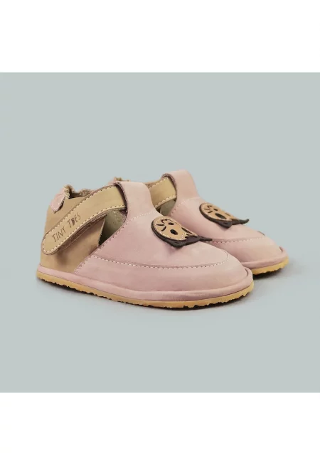 Обувки Barefoot от естествена кожа - Figaro - Розови - Розово