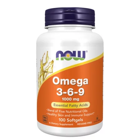 Омега 3-6-9 1000 mg (лен, вечерна иглика, рапица, черен касис и тиквено семе), 100 софтгел капсули