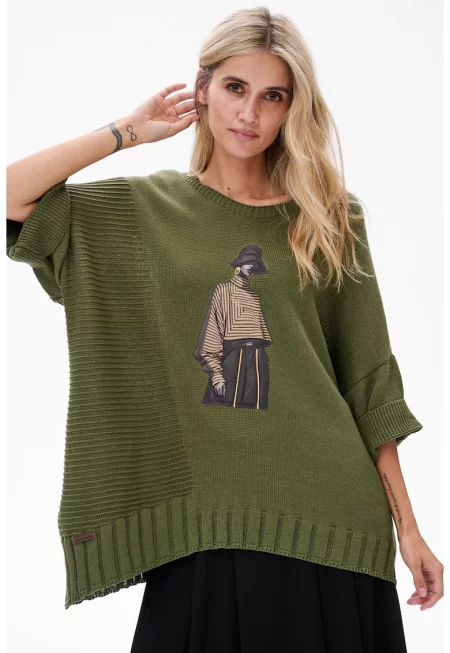 Овърсайз пуловер Likola - Един размер