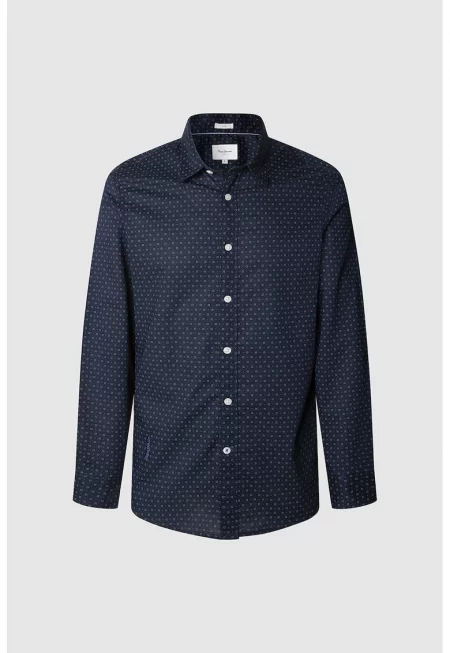 Памучна десенирана риза