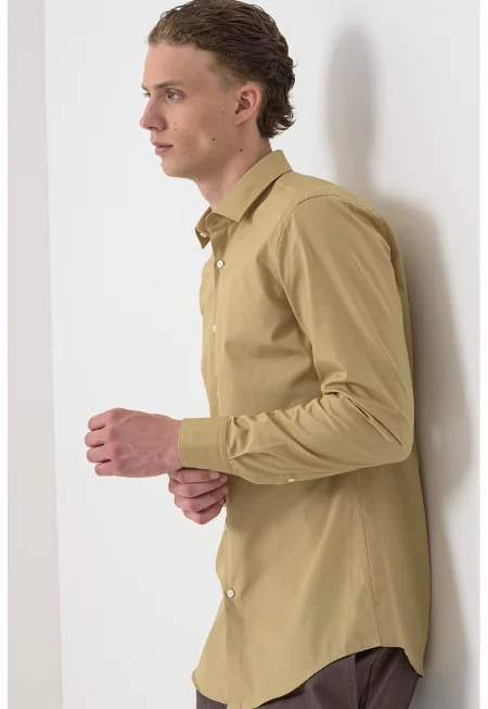 Памучна слим риза Jenno