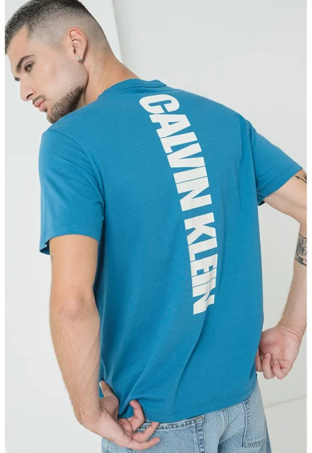 Памучна тениска с голямо лого на гърба