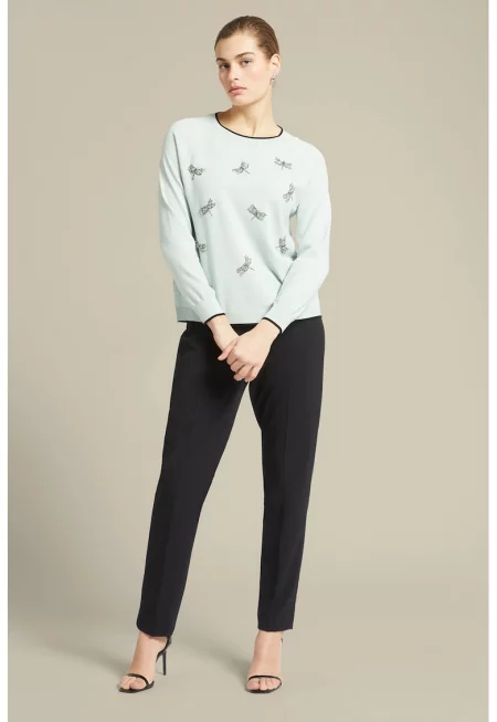 Панталон с висока талия - Черен