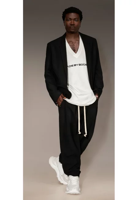 Панталони Плат  - P15826 - Черен