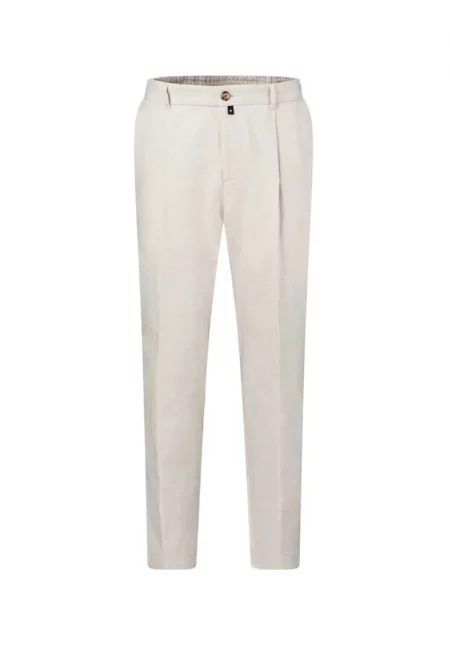 Панталони regular fit с ластик на талията JP1 - Бежов