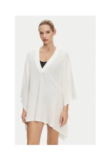 Плажно парео -  бежово - памук и вискоза