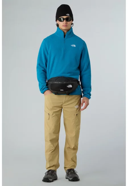 Поларен трекинг суитшърт Glacier с къс цип - Светлосин