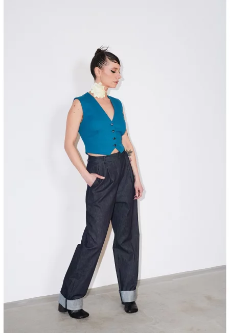 Прав панталон Unstoppable Explorer с висока талия - Ултрамарин синьо