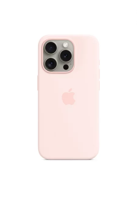 Предпазен калъф  Silicone Case with MagSafe за iPhone 15 Pro - Light Pink