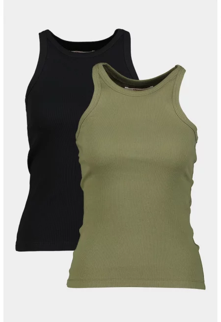 Рипсен топ от органичен памук - 2 части