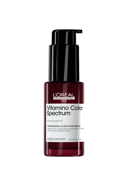 Серум за боядисана коса  Serie Expert Vitamino Color Spectrum Glass Shine - с 5% Apha-silane - хидратация - Устойчивост 10 измивания - UV и термична защита 230°C -