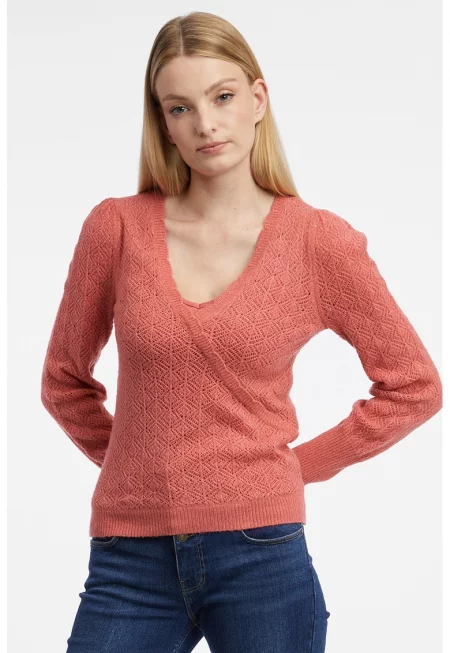 Шпиц пуловер с ажур