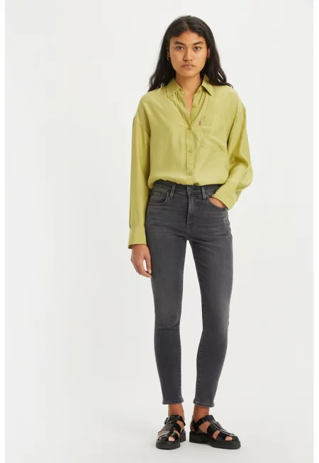 Скини дънки 721® c висока талия - Антрацитно сиво