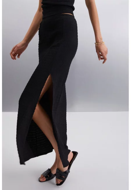 Сплетена пола - Черен