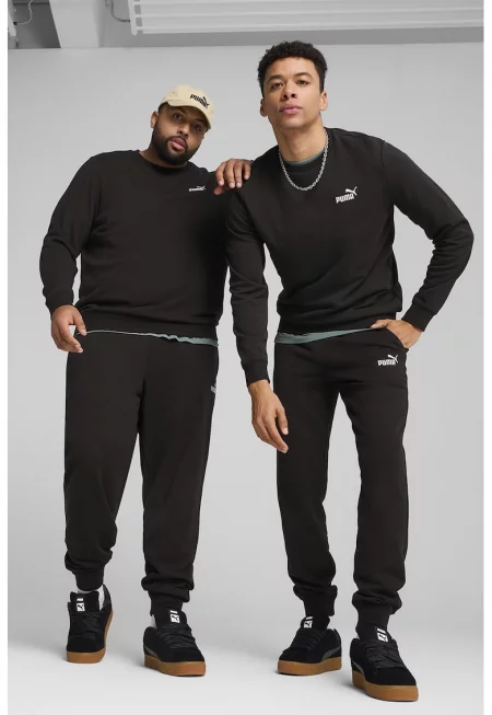 Спортен панталон с памук с джобове - Черен