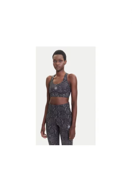 Спортен сутиен с принт на змийска кожа