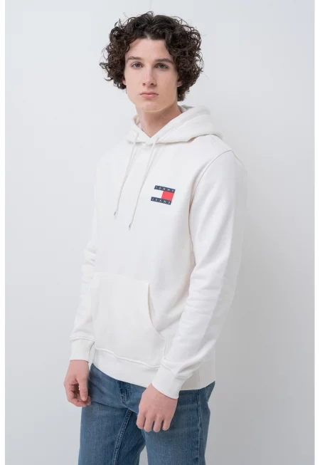 Стандартно худи с лого - Бял