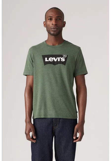 Тениска от памук с овално деколте