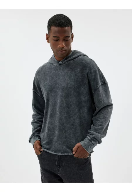 Уголемено худи - Черен