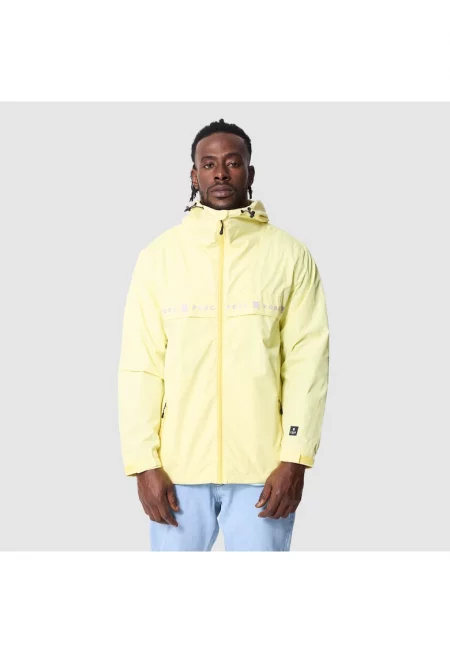 Унисекс олекотено яке с качулка - Светло жълто