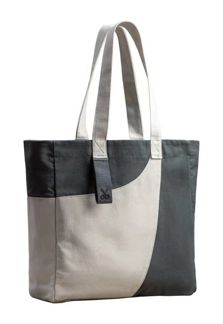 Унисекс шопинг чанта Meclo - Крем/Tъмносив