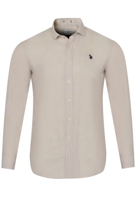 US POLO ASSN. - Мъжка ленена риза CALE