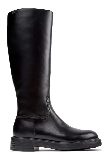 Високи кожени ботуши с цип