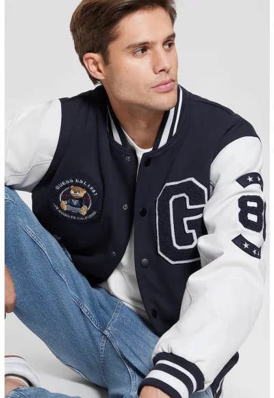 Яке бомбър с релефни детайли