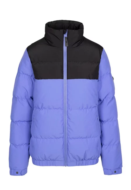 Зимно яке с висока яка - Черен/Лавандула