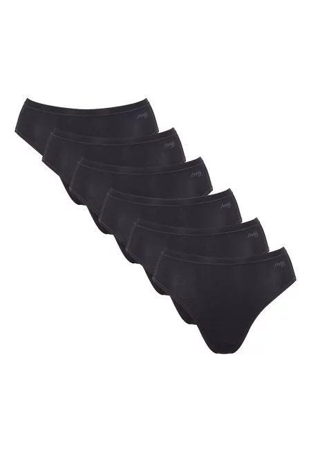 Бикини с лого - 6 чифта - Черен