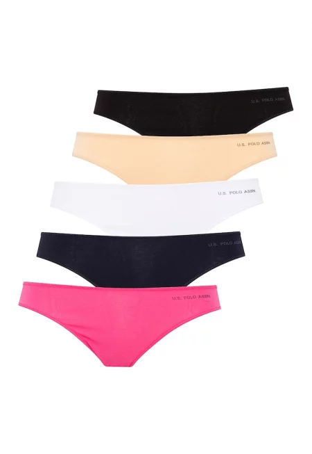 Бикини с модал с лого - 5 чифта - Многоцветен