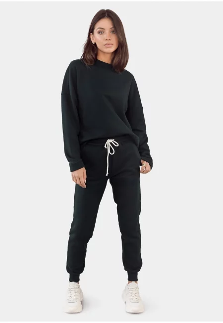 Блуза  LA-OM-TLR001 - Конопена смес - Basic - Черен