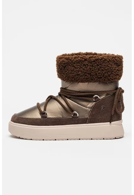 Боти Wolcott с пришито лого - Тъмнокафяв/Бронз