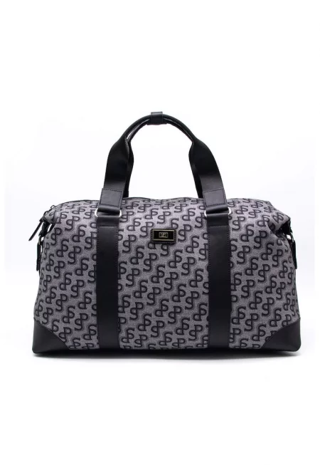 Чанта duffle с лого - Сив/Черен - Сив/Избеляло черно - 32 x 60 x 20 CM