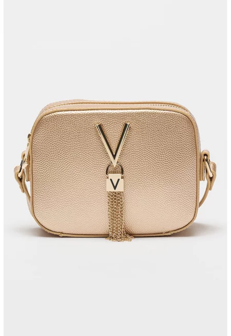 Чанта през рамо Divina от еко кожа - Златист