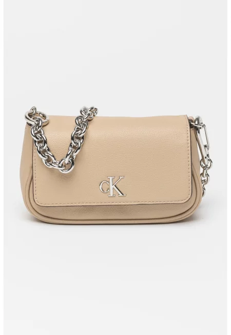 Чанта през рамо Minimal от еко кожа - Светлокафяв