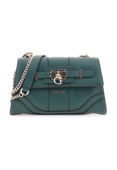 Чанта през рамо от еко кожа с презрамка с верижка