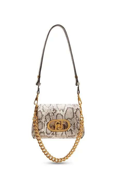 Чанта за рамо с животински принт - Кафяв