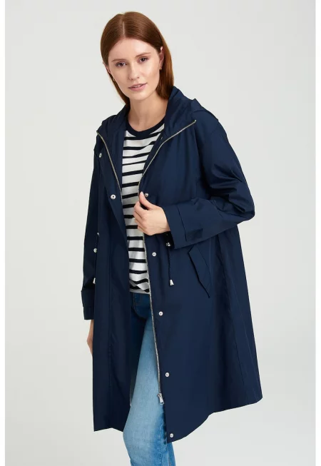 Дълъг шлифер с цип