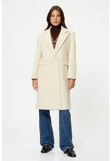 Дълго палто с раздвоен ревер