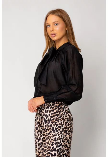 Дамска риза черна 18147