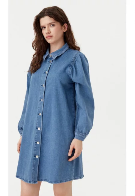 Дамска рокля -  305191489 - Памук - Син