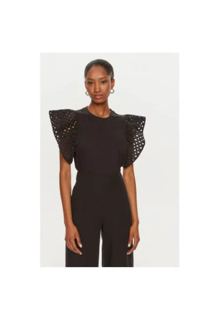 Дамска тениска -  303802073 - Памук - - Черен